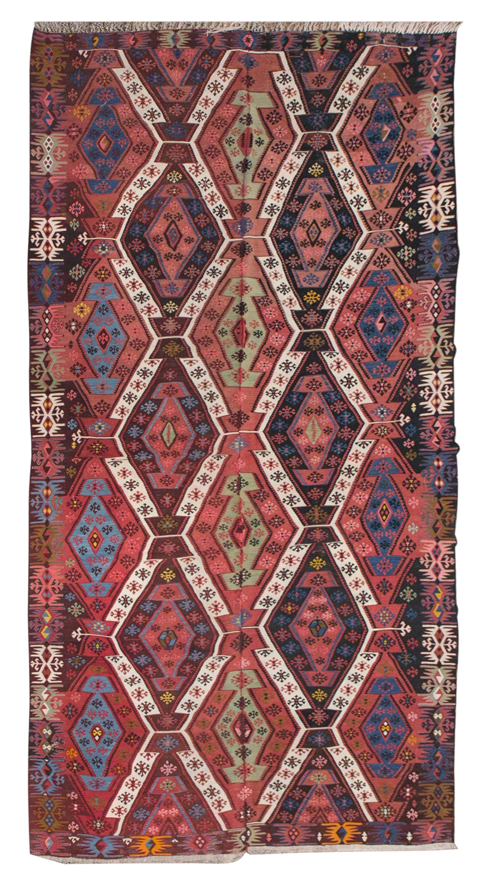 Vintage Adana Kilim, 173 X 395 Cm, 5'8 X 13 Feet Vintage Kilim