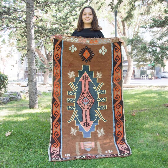Turkish Rug, 2'7 X 4'9 Ft, Kilim Rug, 80 X 144 Cm, Vintage