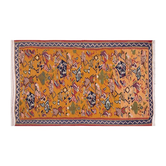 Harvest Dance of Sene, Vintage Turkish Rug, 2.2 X 3.3 Ft Rug, 67 X