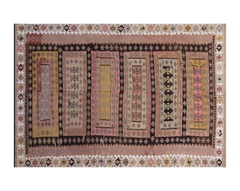 9x15 テラコッタ ヴィンテージ アフガン キリム ラグ、1940年代