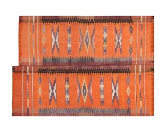 Vintage Handwoven Besarabian Kilim Rug, Organic Wool, 5'1 x 7'3