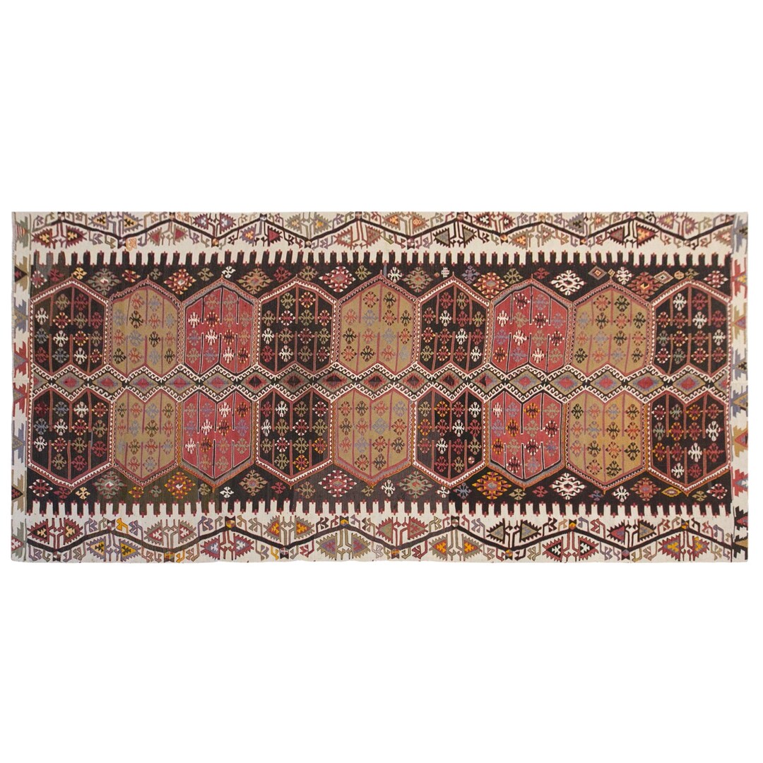 Vintage Kırşehir Kilim, Handwoven Wool Oversized Rug, 7x15 Ft - Etsy