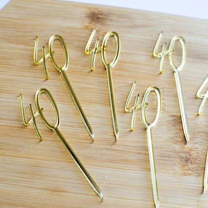 Age Cupcake Toppers, Number cupcake toppers, birthday cupcake toppers, gold numbers for cupcakes