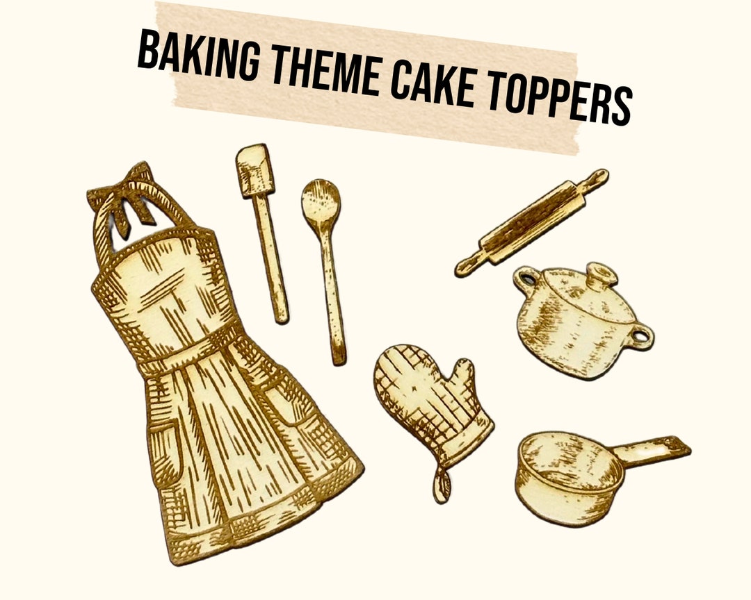 Kitchen Cook Theme Cake Topper Pack Baker Kitchen Assistant - Etsy