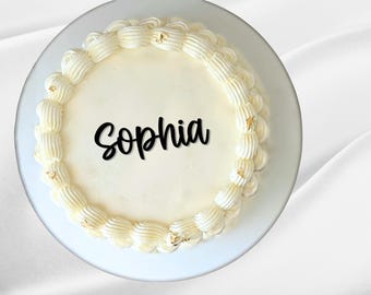 Adorno acrílico personalizado para tarta con nombre, decoración de cumpleaños.