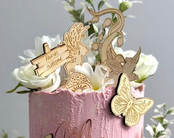 Fairy Door Cake Topper and Cake Charms 12 Piece Set Acrylic Wooden Fairy  Garden Fairy Cake Decoration 