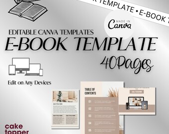 E-Book Template, Done For You Templates, Editable E-Book Document, Online Digital Course E-Book, Workbook