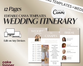 Digital Wedding Itinerary, Editable Wedding Documents for Guests, Wedding Planning, Digital Wedding Invite