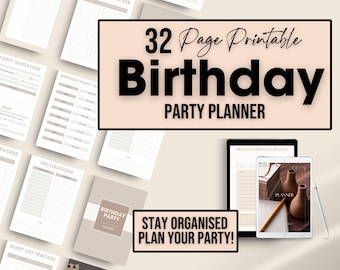 Birthday Party Planner | Party Schedule | Party Planning List | Printable