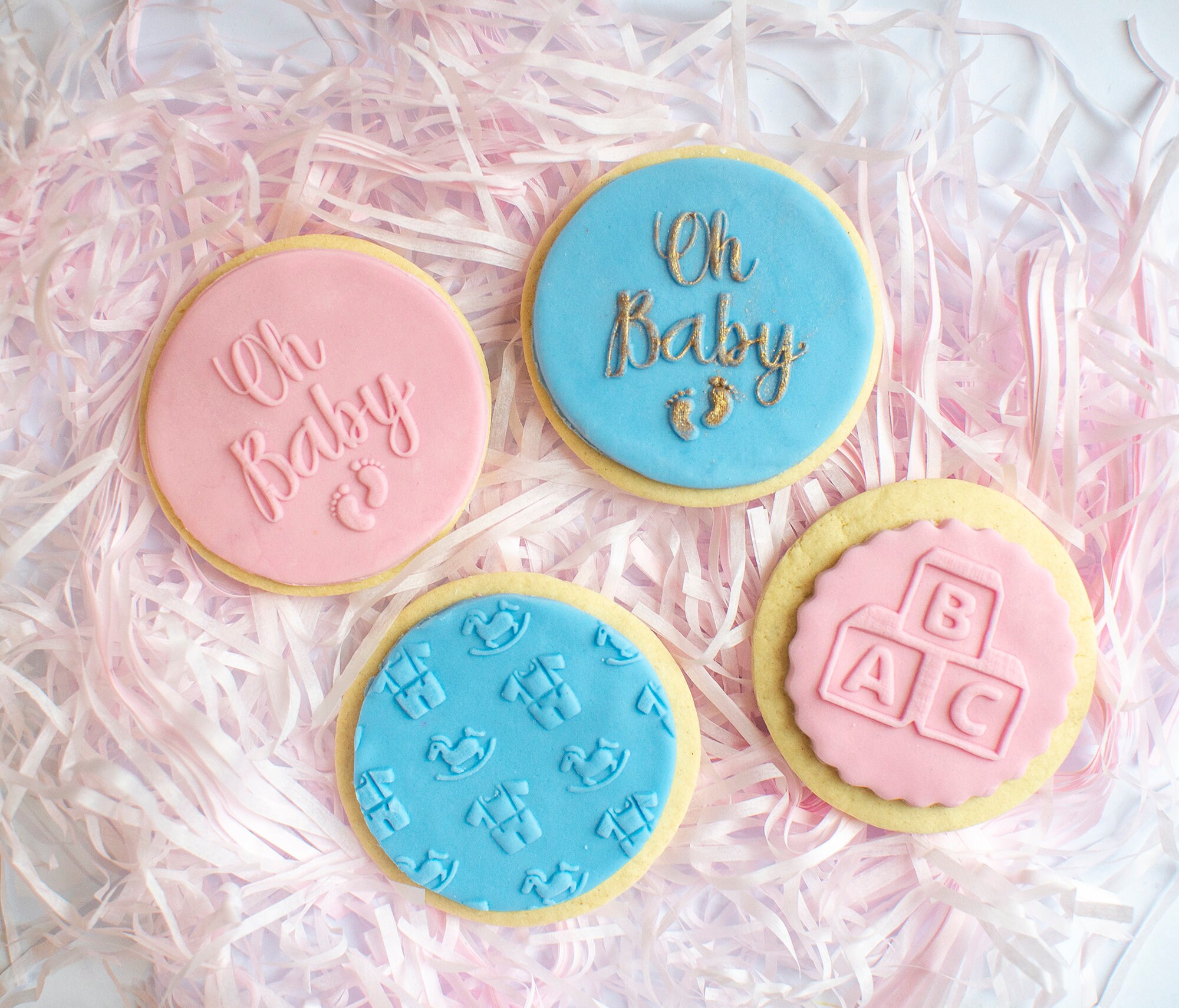 Baby Fondant Embosser Stamps - Baby Shower - Cookies Christening Born Birth Newborn Babies