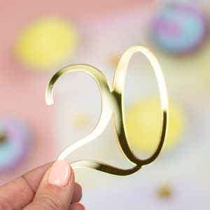 Age Acrylic Cake Charm | Decoration 40th, 30th, 50th, 21st, 18th, Number Topper |