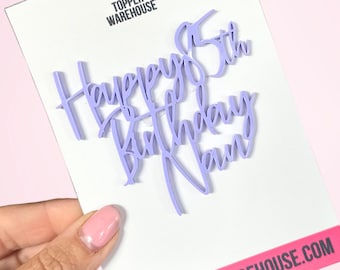 Adorno para tarta con nombre, adorno para tarta de acrílico personalizado, decoración para tarta, nombre de tarta, decoración para fiesta, decoración para tarta de cumpleaños