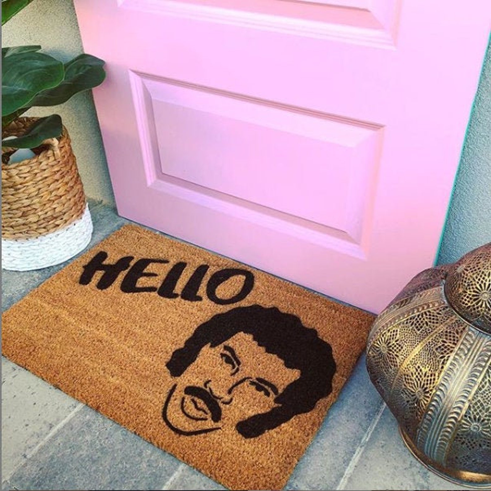 Lionel Richie Doormat Funny Doormat Hello Doormat Custom Etsy