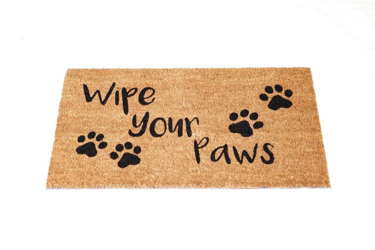 Wipe Your Paws Dog Paw Print Doormat Cat Paw Print Doormat Etsy