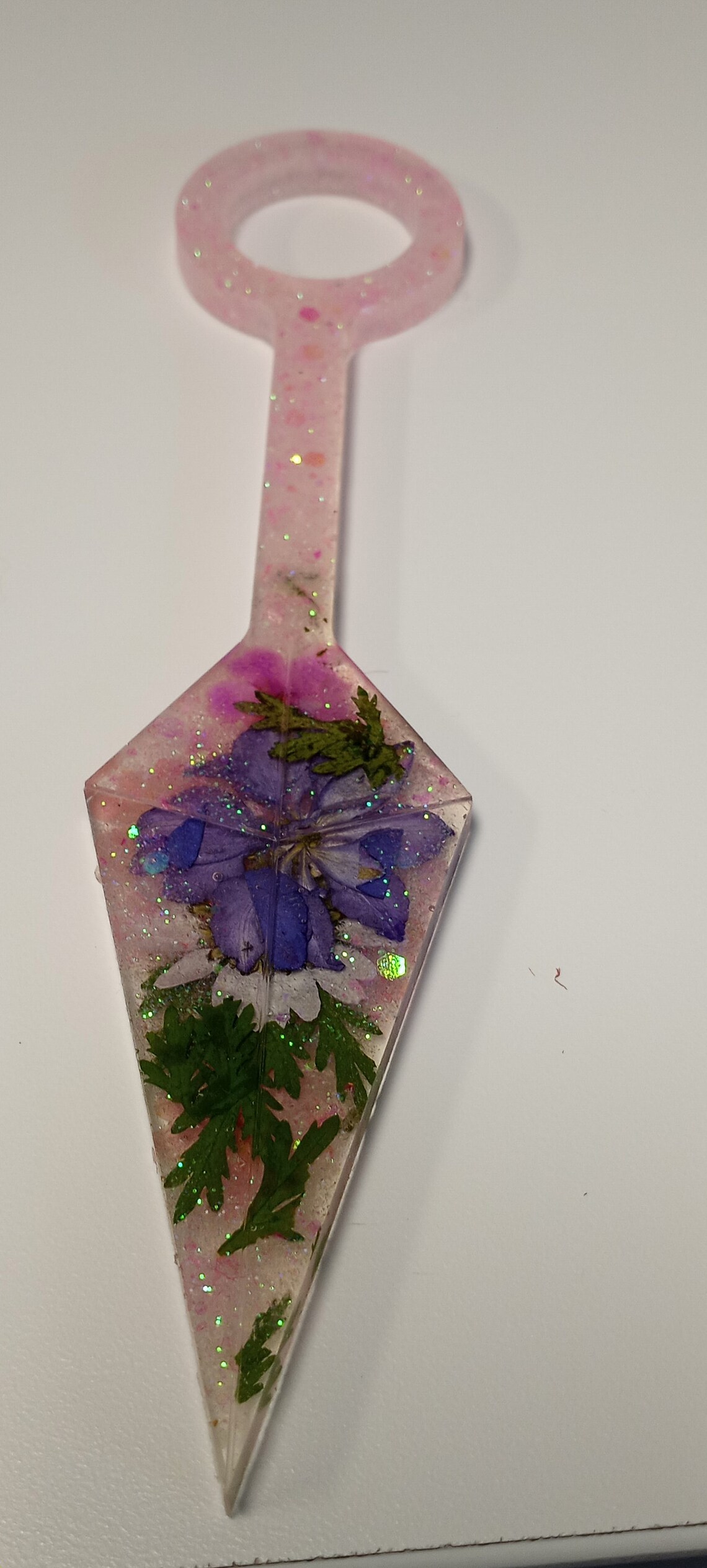 Light Pink with flowers Resin Kunai Knife Etsy
