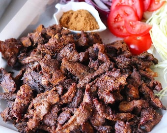 Especia exótica nigeriana Suya: condimento sabroso y picante para carnes