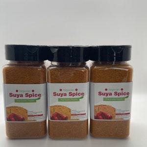 Original Nigerian Suya Spice - Seasoning Grill Steak 3 Jars - MEAT Seasoning, Spice Blends, Authentic Nigerian Food Flavoring Organic Suya