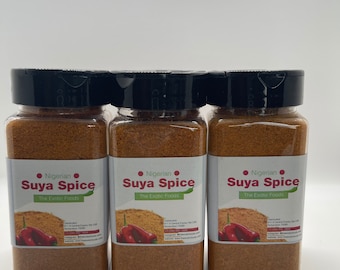 Original Nigerian Suya Spice: Authentic Meat Seasoning (3 Jars)