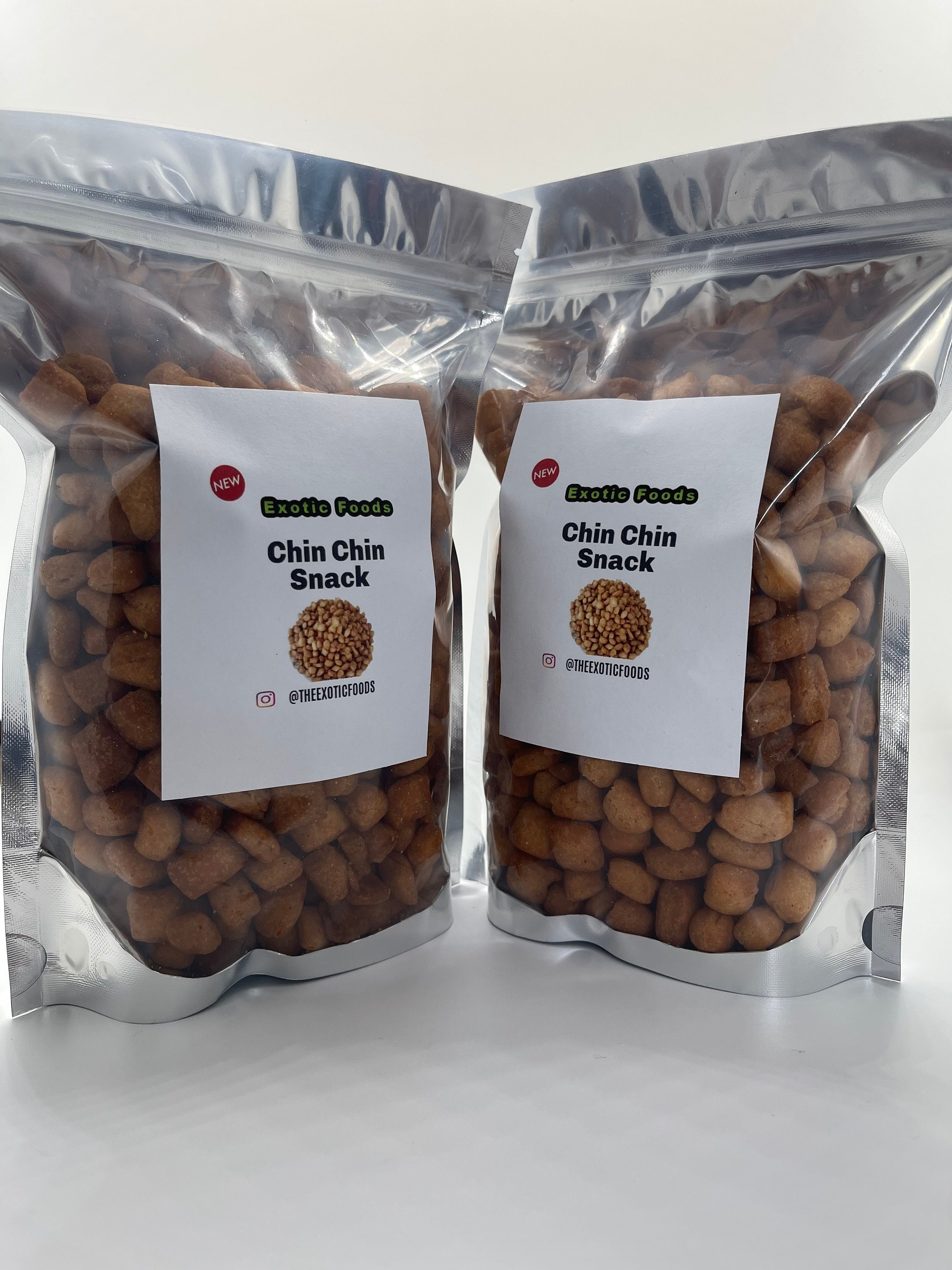 Chin Chin Snack Made Fresh per Order, Two Pouch, Nigerian Snacks