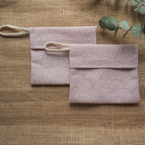 Water-repellent soap case * soap bag * soap bag * soap holder * zero waste * old pink