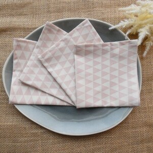 Fabric Napkins Zero Waste Set * 100% Cotton * Table Linen * Sustainable * Pink