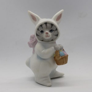 Figura de conejo de Pascua Schmid Kitty Cucumber de 1987 vintage - Figura de conejo de Pascua Schmid Kitty Cucumber de 1987 vintage - Figura de conejo de Pascua Schmid Kitty Cucumber de 1987 vintage