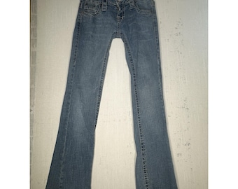 Vintage Y2K Paris Blues Light Blue Low Rise Flared  Jeans | 32.5" Waist