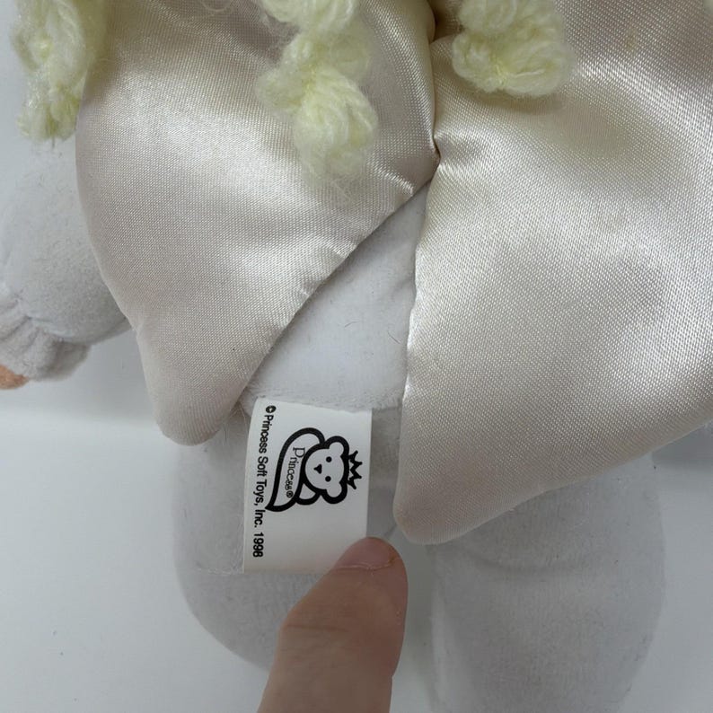 Vintage 1998 Angel Girl Plush Curly Hair Angel Stuffed Toy Princess Soft Toys image 6