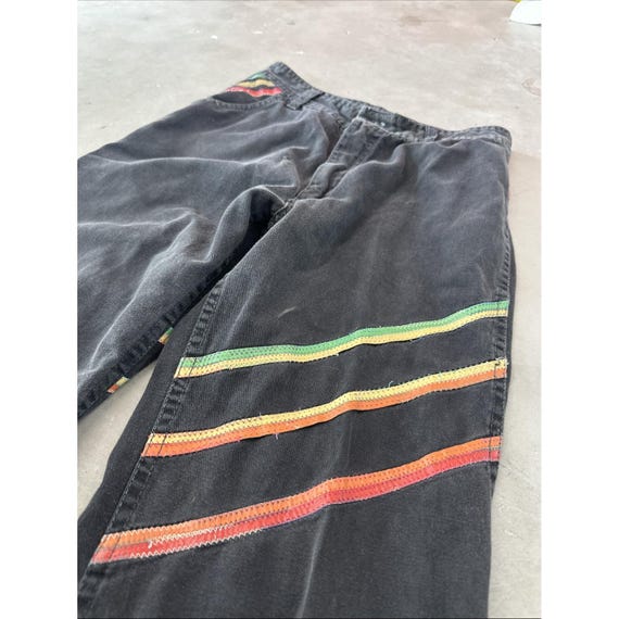 AWESOME Vintage 1970s Faded Glory Black Denim Fla… - image 2