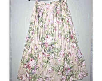 Vintage Lands End All Over Floral Print Cottage Prairiecore Skirt | Size: 14