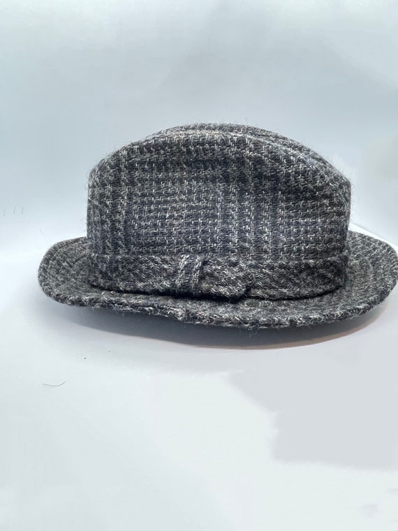 Vintage Wool Fedora - Pure Wool - Plaid Wool Fedo… - image 4