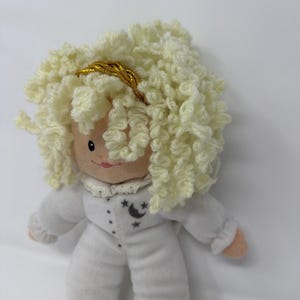Vintage 1998 Angel Girl Plush Curly Hair Angel Stuffed Toy Princess Soft Toys image 2