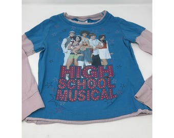 Vintage Y2K High School Musical Kids Layered Long Sleeve T-shirt - Size 6/6X
