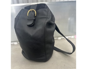 RARE Coach 9988 Black Leather Berkeley Saddle Crescent Bag