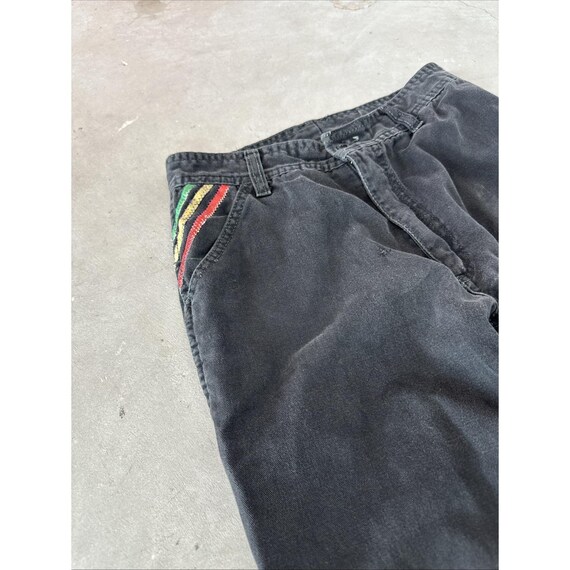 AWESOME Vintage 1970s Faded Glory Black Denim Fla… - image 3