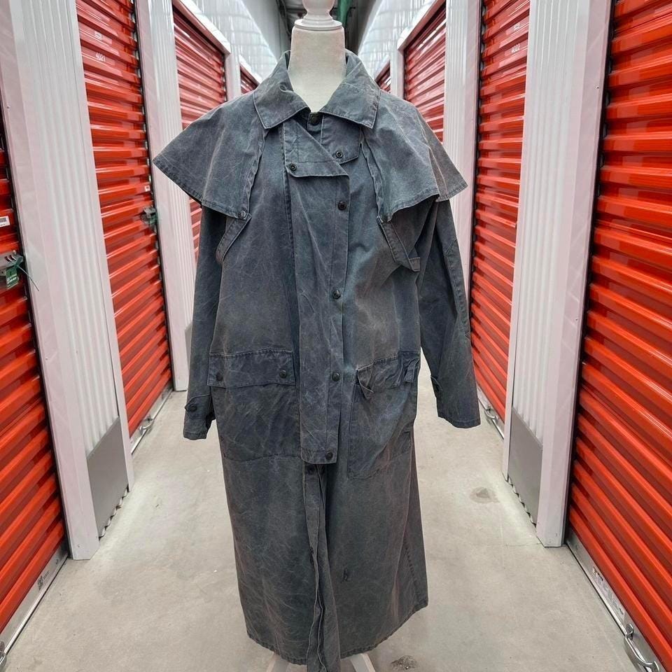 Vintage 1980s Australian Outback Collection Canvas Duster Jacket