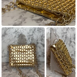 Rare Vintage 60s Walborg PACO RABONNE Gold Chain Link Purse. Vintage Walborg Crossbody Gold Purse.