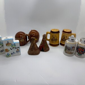 Elija su propia colección vintage de salero y pimentero / Conjuntos de sal y pimienta o individuos / Agitadores de sal y pimienta estatales