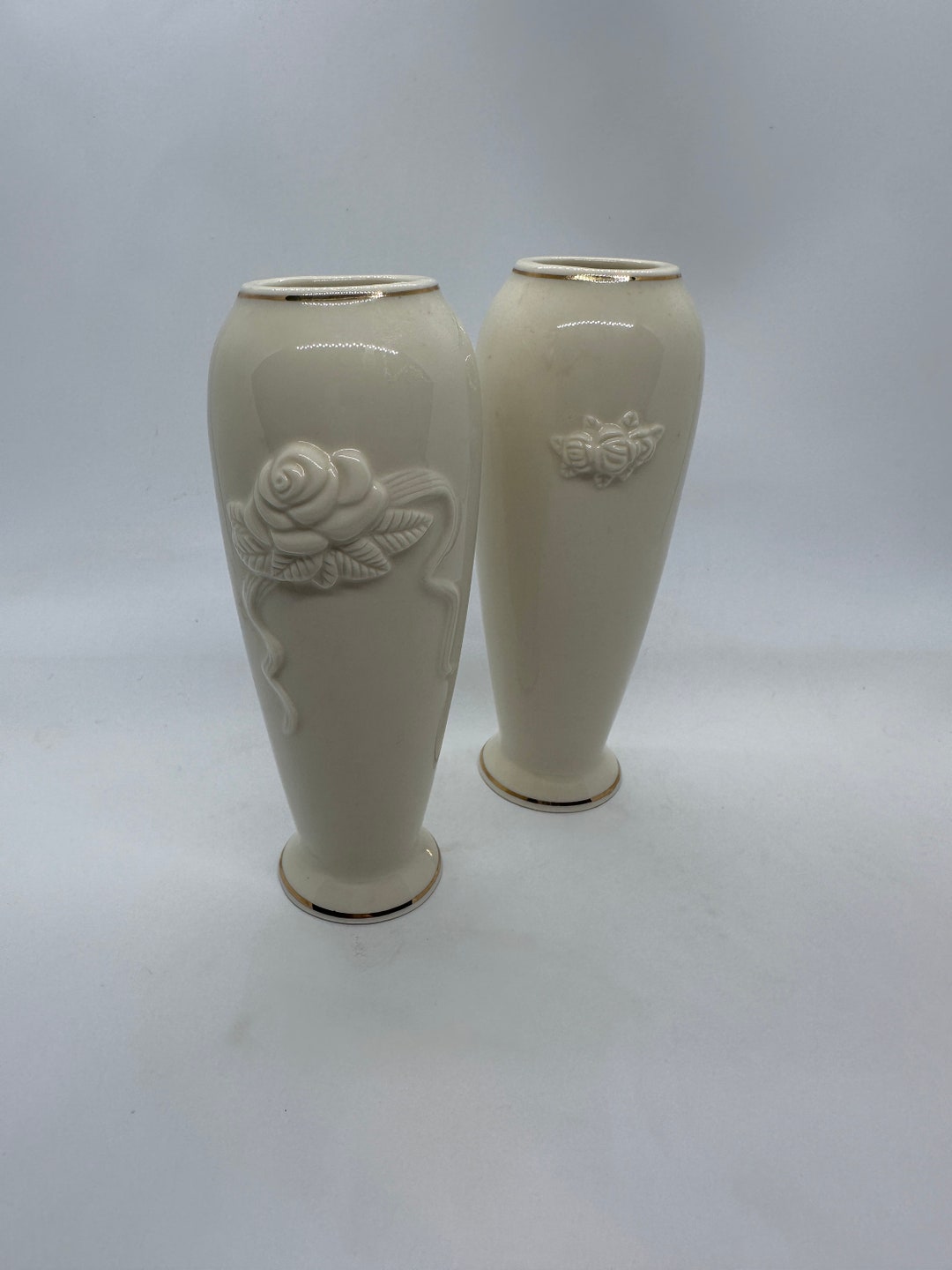Vintage Lenox Bud Vases Gold Trim Vintage Lenox Rose Bud Vase Set of 2