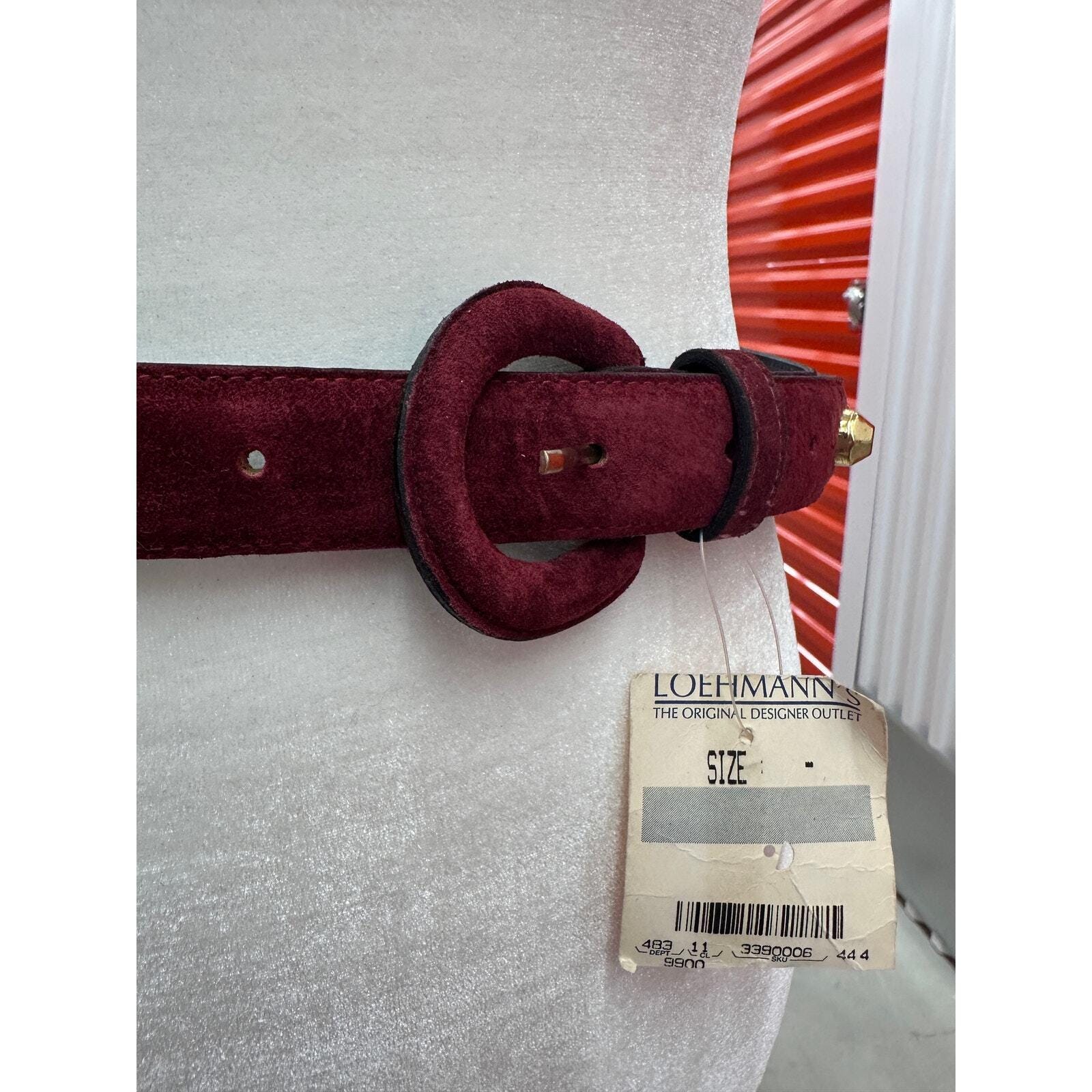 Vintage Suede Burgundy & Gold Metal Stud Belt - Etsy