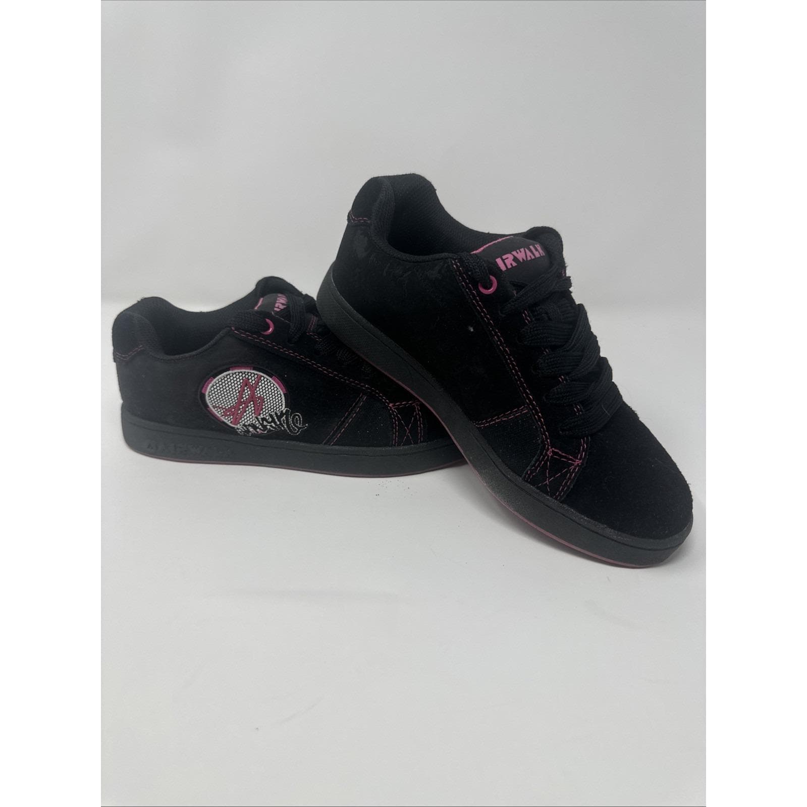 Vintage Y2K Airwalk Skateboard Shoes Black & Hot Pink - Excellent Condition Sz 7 Vintage Airwalk Unisex Skateboarding Shoes Size 13 Black  main image 2