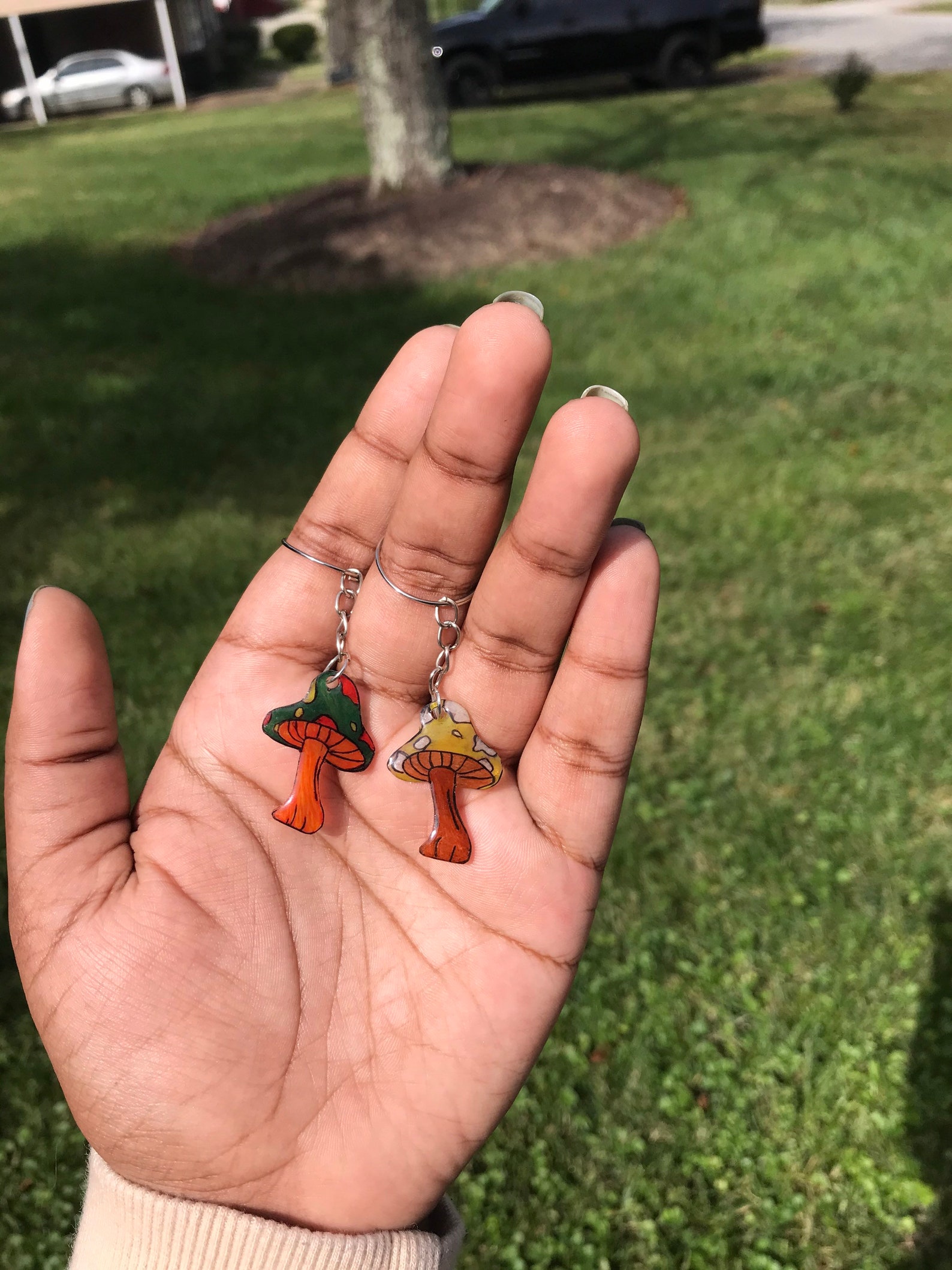 Mushroom Keychain the pricing is for only one keychain Etsy