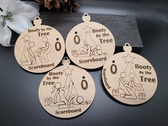 Booty By The Tree Score Board Christmas Ornament