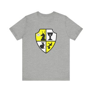 Holy Grail Coat of Arms | Python Holy Grail Inspired | Unisex Jersey Short Sleeve Tee