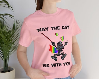 Möge die Fröhlichkeit mit Dir sein | Star Wars inspiriert | Stolz | Darth Vader | Unisex Kurzarm T-Shirt