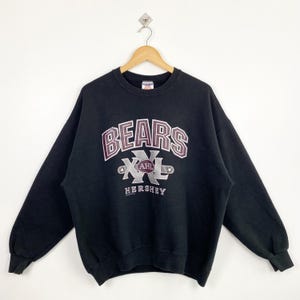 90s AHL Hershey ‘Bears’ Crewneck Sweatshirt Print Logo Black Color Men’s XL