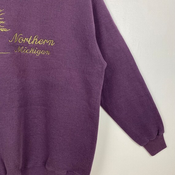 90s Northern Michigan Crewneck Sweatshirt Embroid… - image 5