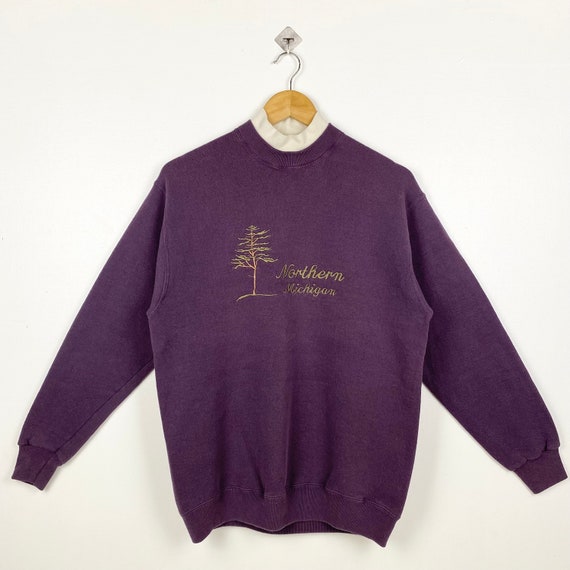90s Northern Michigan Crewneck Sweatshirt Embroid… - image 1