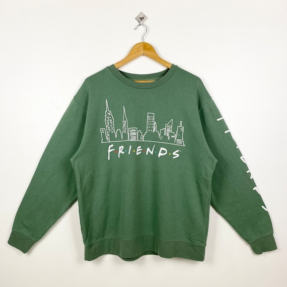 Friends Crewneck Sweatshirt Print Logo Green Color Men s XL