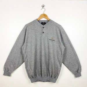 90s Luciano Valentino Sweatshirt Embroidery Logo Grey Color Men’s L